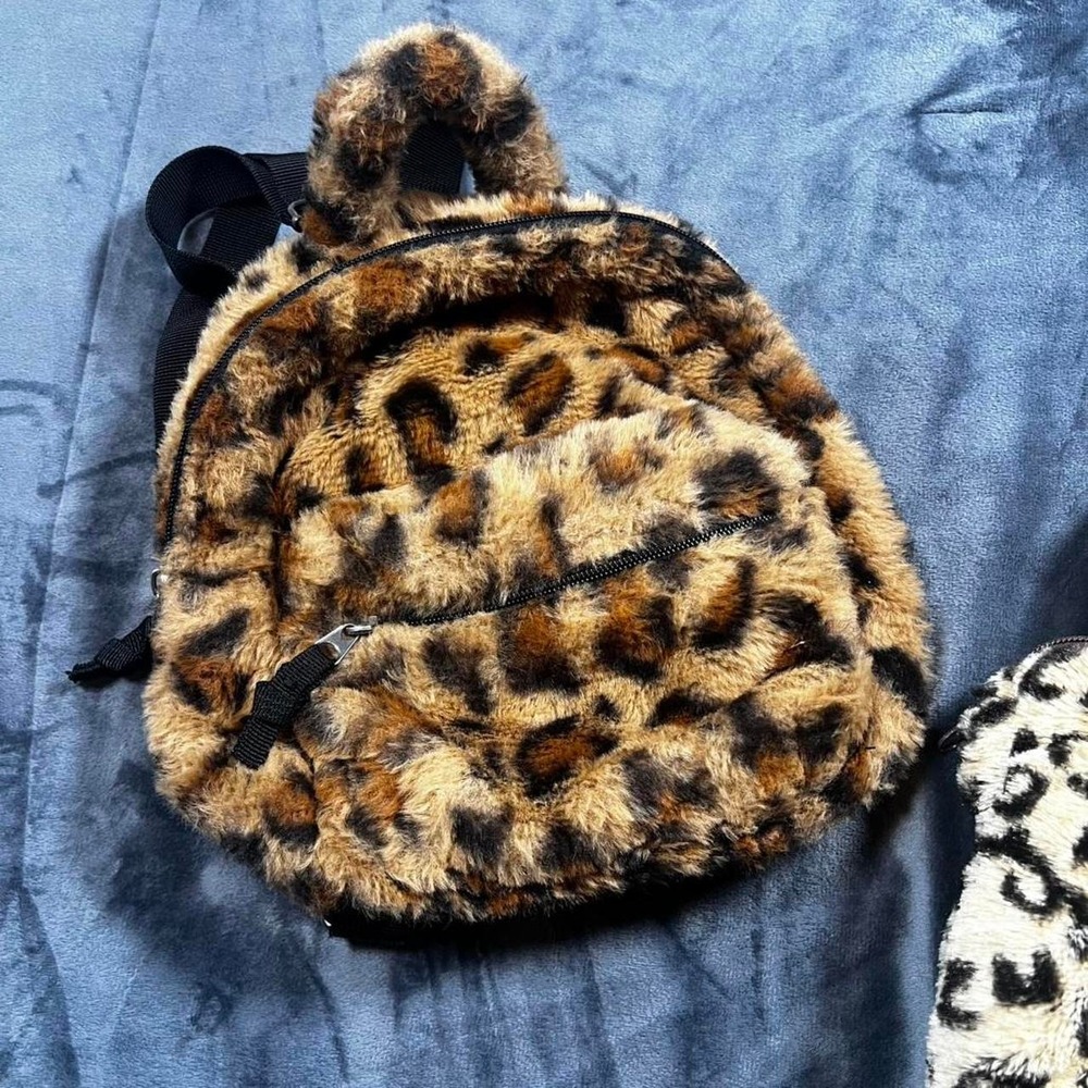 Faux Fur Leopard Print Mini Bag Bundle (2 Bags) - Picture 3 of 8